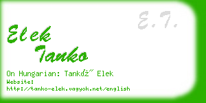 elek tanko business card